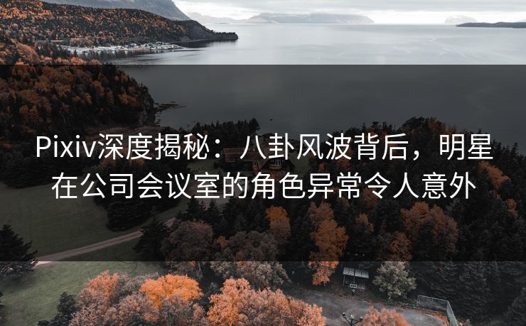 Pixiv深度揭秘：八卦风波背后，明星在公司会议室的角色异常令人意外